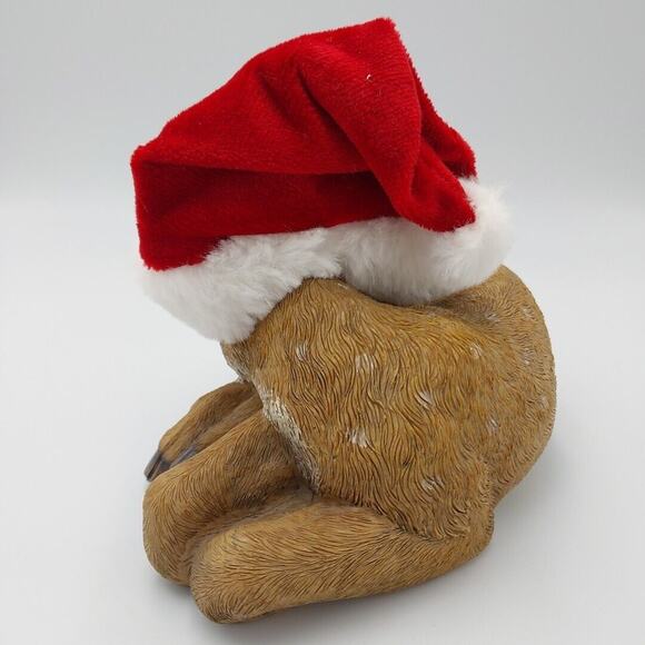 Deer Figurine‎ Christmas Santa Hat Fawn Spotted Kirkland - Picture 2 of 5